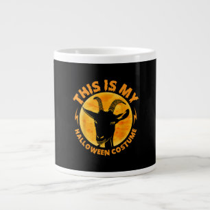 Halloween Goat Costumes Funny Goat Farming Farmer Large Coffee Mug
