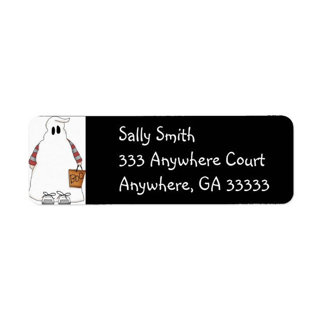 Halloween gobblin return address label (Front)