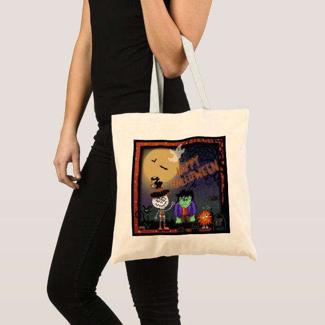 Halloween Goblins Inspirivity Large Tote Bag (Front (Product))