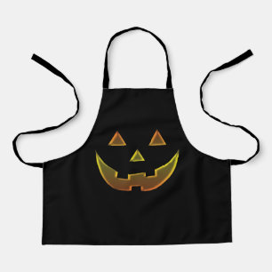 Halloween gold black Jack o lantern costume kids Apron