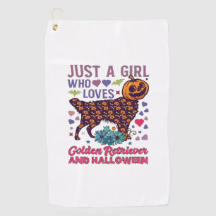 Halloween Golden Retriever_1 Golf Towel