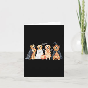 Halloween Golden Retriever Dog Card
