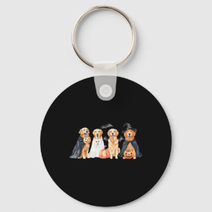 Halloween Golden Retriever Dog Key Ring