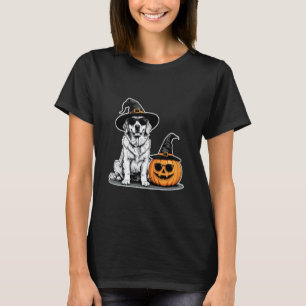 Halloween Golden Retriever Funny Dog Sunglasses Pu T-Shirt
