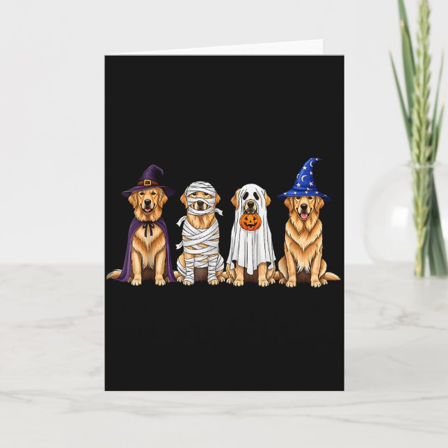 Halloween Golden Retriever Ghost Soky Dog Lovers D Card (Front)