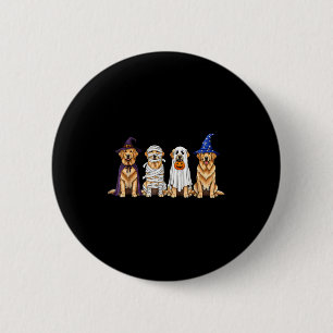 Halloween Golden Retriever Ghost Spooky Dog Lovers 6 Cm Round Badge