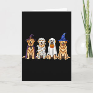 Halloween Golden Retriever Ghost Spooky Dog Lovers Card