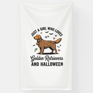 Halloween Golden Retriever Girl Dog Mum Vintage Ar Banner