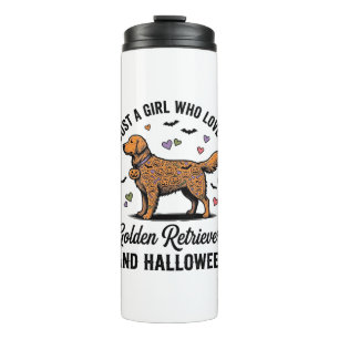 Halloween Golden Retriever Girl Dog Mum Vintage Ar Thermal Tumbler