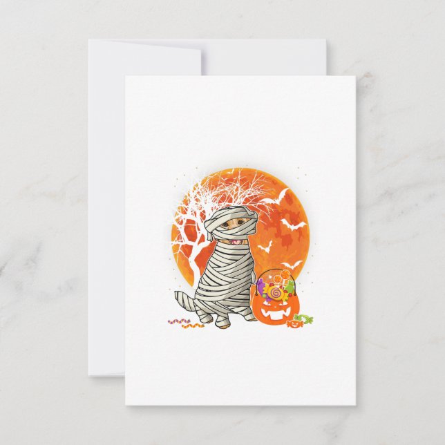 Halloween Golden Retriever Lover Dog Funny Gift RSVP Card (Front)