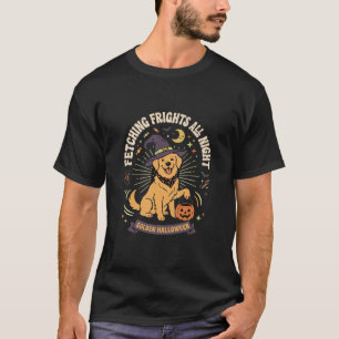 Halloween Golden Retriever Pumpkin Mischief T-Shirt
