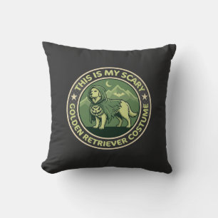 Halloween Golden Retriever This is my Scary_1 Cushion