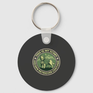 Halloween Golden Retriever This is my Scary_1 Key Ring