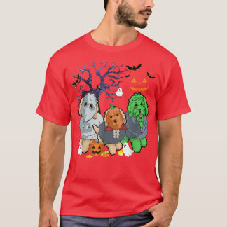 Halloween Goldendoodle Dog Witch Scary Halloween C T-Shirt