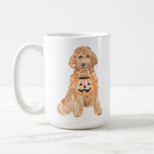 Halloween Goldendoodle Pumpkin Trick or Treating  Coffee Mug