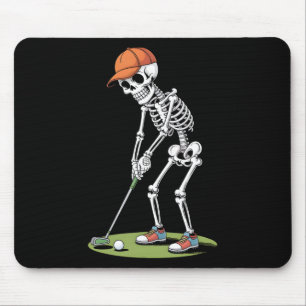 Halloween Golfer Golf Player Skeleton Golf Funny M Mouse Mat