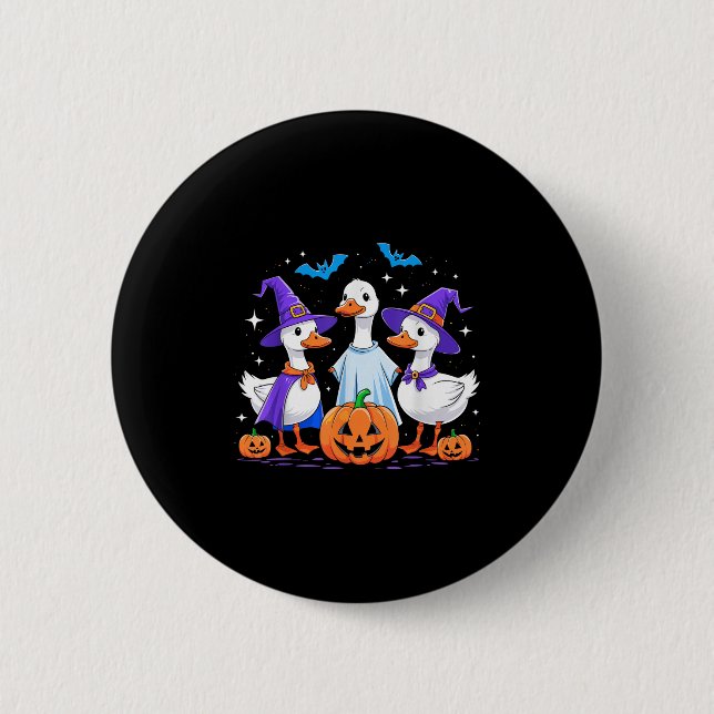 Halloween Goose Ghost Pumpkin Witch Costume Soky F 6 Cm Round Badge (Front)