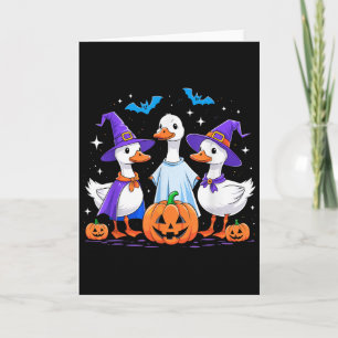 Halloween Goose Ghost Pumpkin Witch Costume Soky F Card