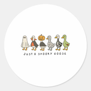 Halloween Goose Just Spooky Funny Halloween Goose Classic Round Sticker