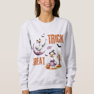 Halloween Goose Trick Or Treat Cute Animals  Sweatshirt