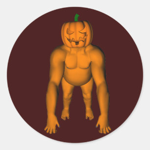 Halloween Gorilla Classic Round Sticker