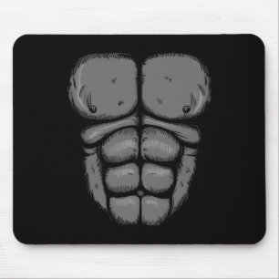 Halloween Gorilla Monkey Belly Chest Costume Men B Mouse Mat