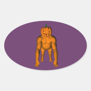 Halloween Gorilla Oval Sticker