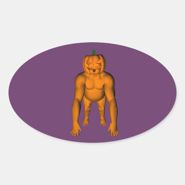Halloween Gorilla Oval Sticker (Front)
