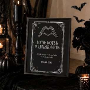 Halloween Goth Bridal Shower Cards and Gifts  Poster