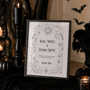 Halloween Goth Bridal Shower Cards & Gifts Poster