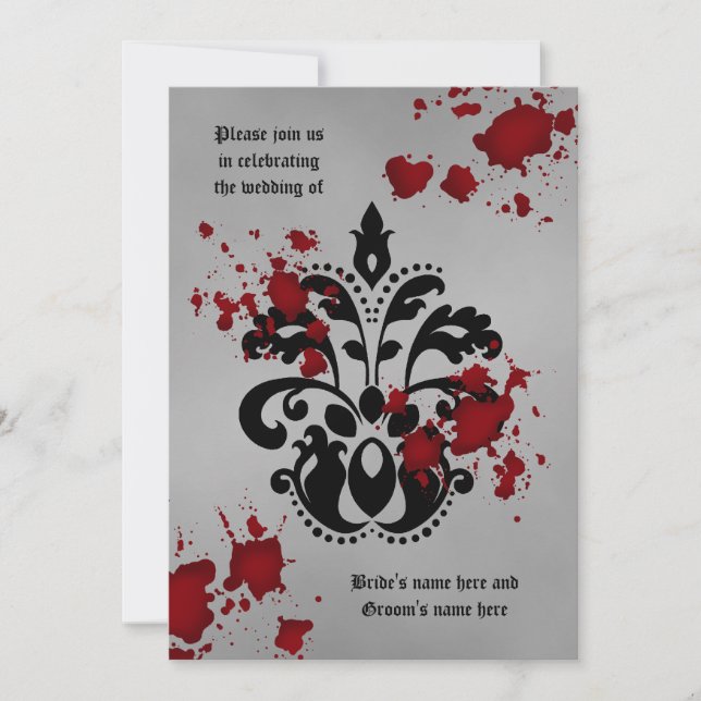 Halloween Goth wedding Invitation (Front)