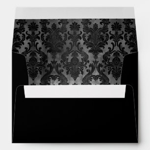 Halloween Gothic Damask Return Address Envelope