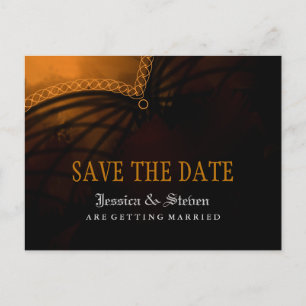 Halloween Gothic Elegant Save the Date PostCard