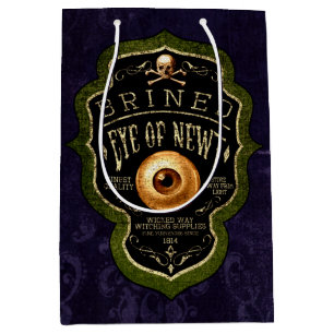 Halloween Gothic Eye Of Newt Witch Potion Vintage Medium Gift Bag