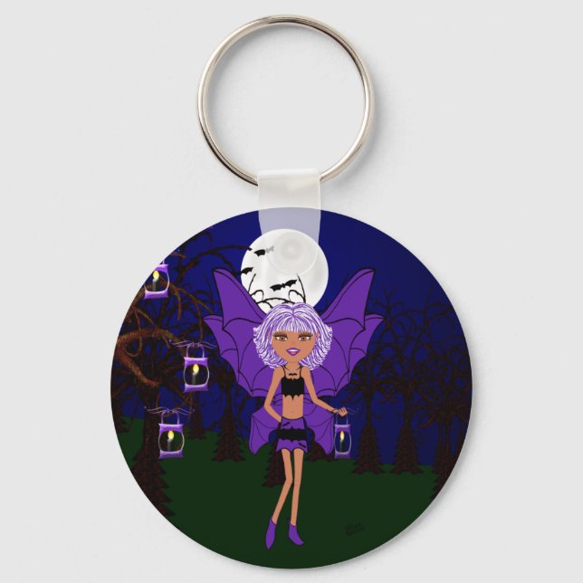 Halloween Gothic Faery Eve Hallow Keychain (Front)