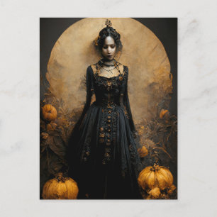 Halloween Gothic Girl Postcard