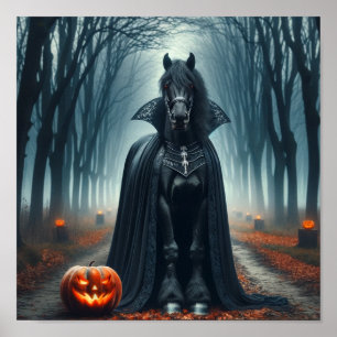 Halloween Gothic Horse Poster