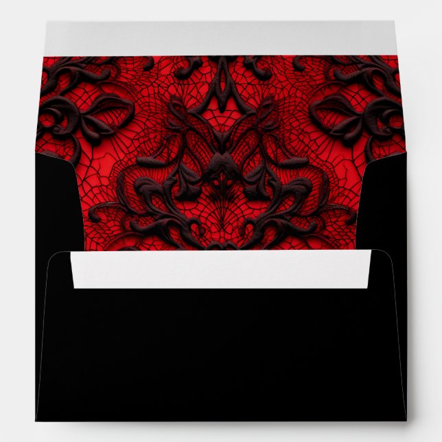 Halloween Gothic Lace Return Address Envelope (Back (Bottom))