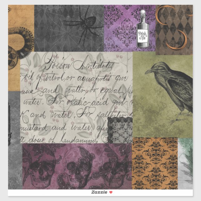 Halloween Gothic Mediaeval Spooky Apothecary Art (Sheet)