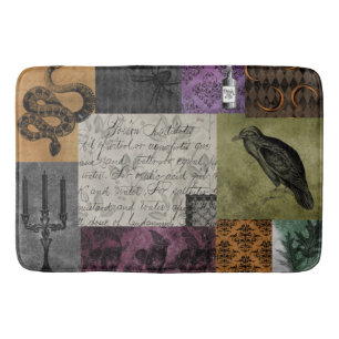 Halloween Gothic Mediaeval Spooky Apothecary Art Bath Mat