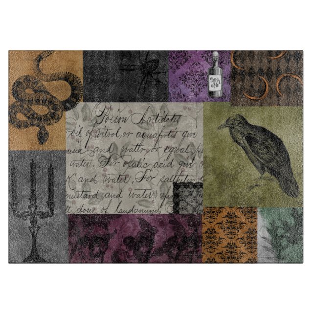 Halloween Gothic Mediaeval Spooky Apothecary Art Cutting Board (Front)