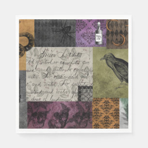 Halloween Gothic Mediaeval Spooky Apothecary Art Napkin