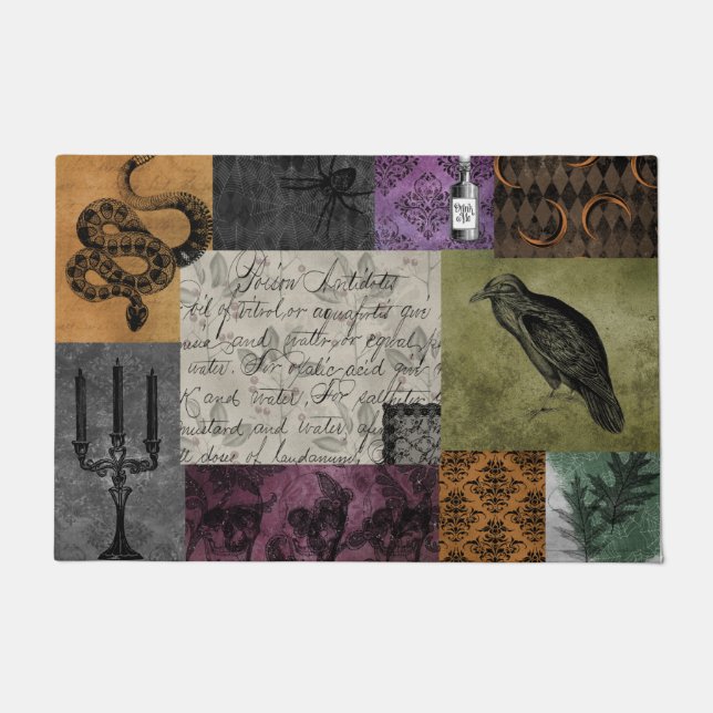 Halloween Gothic Medieval Spooky Apothecary Art Doormat (Front)