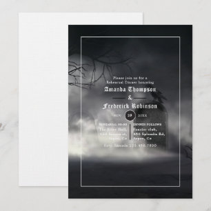 Halloween Gothic Rehearsal Dinner In Invitation