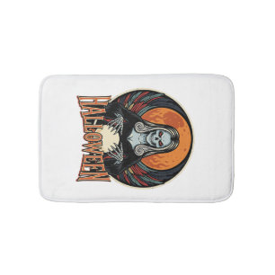 Halloween Gothic Skeleton Fortune Teller Vector Ar Bath Mat