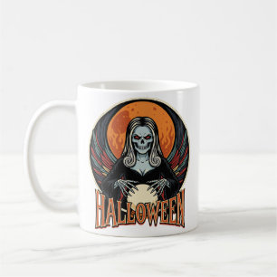 Halloween Gothic Skeleton Fortune Teller Vector Ar Coffee Mug