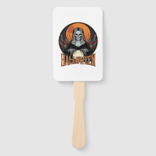 Halloween Gothic Skeleton Fortune Teller Vector Ar Hand Fan