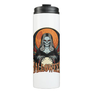 Halloween Gothic Skeleton Fortune Teller Vector Ar Thermal Tumbler