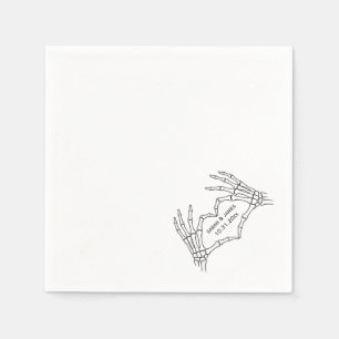 Halloween Gothic Skeleton Hands Wedding Napkins