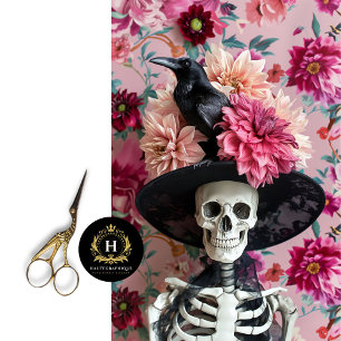 Halloween Gothic Skeleton Skull Decoupage  Tissue Paper
